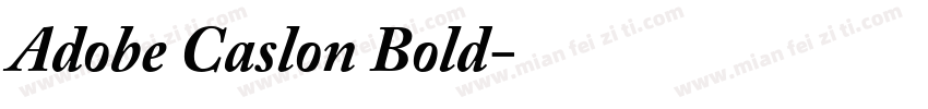 Adobe Caslon Bold字体转换